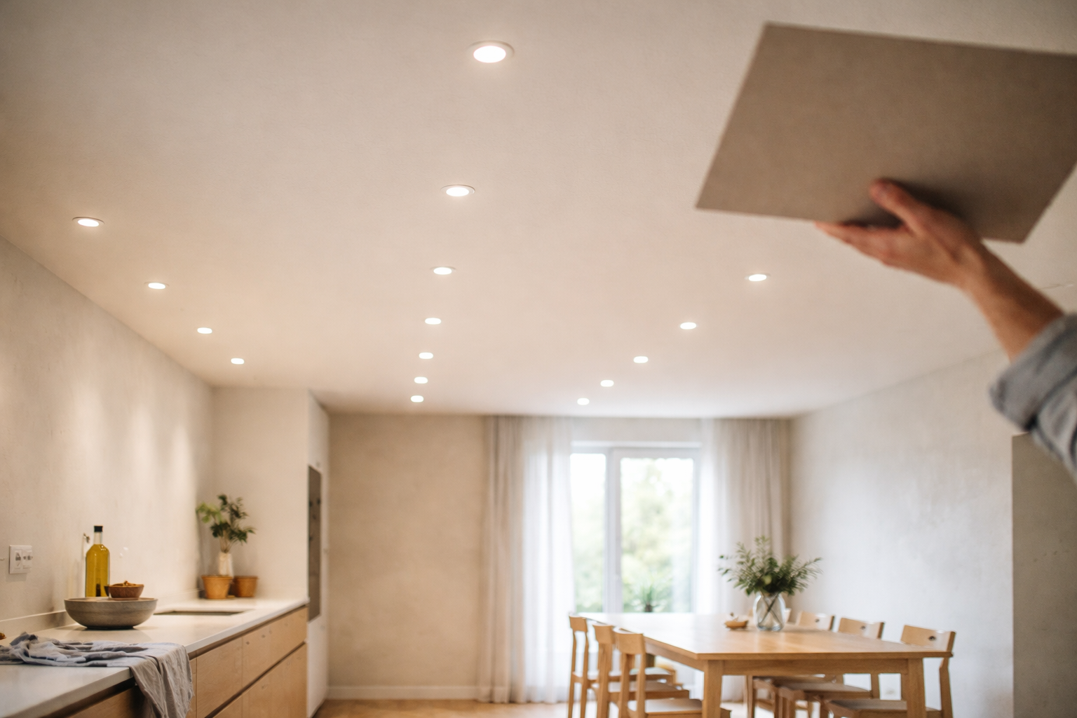 Overvejer du også spots i loftet og er bange for at ramme forkert?